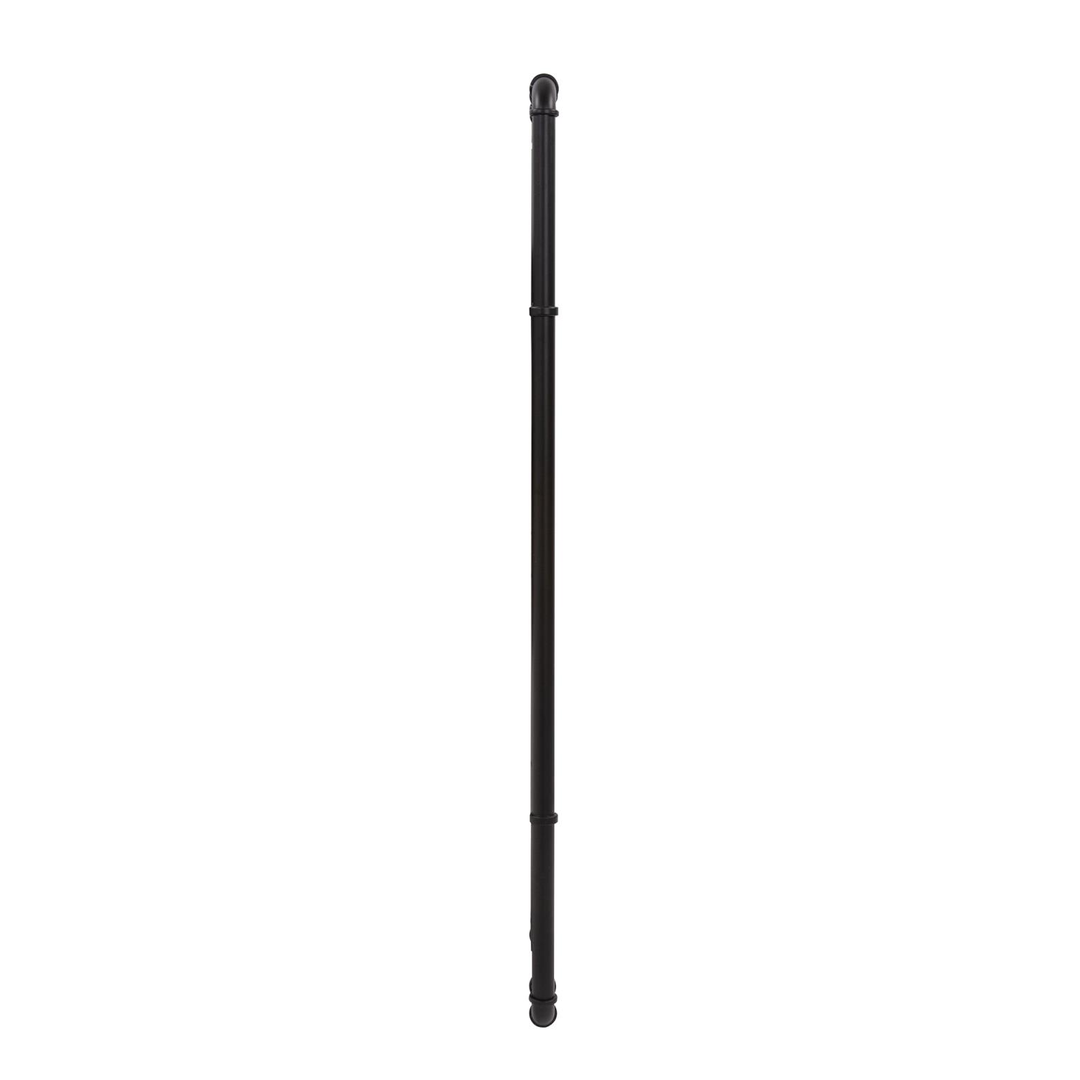 Tyler Dillon Matte Black Pipe Framed Industrial Dressing Mirror - 42"H x 18"W x 2"D