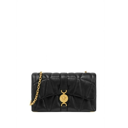 Versace Women's Quilted Black Shoulder Bag Black
