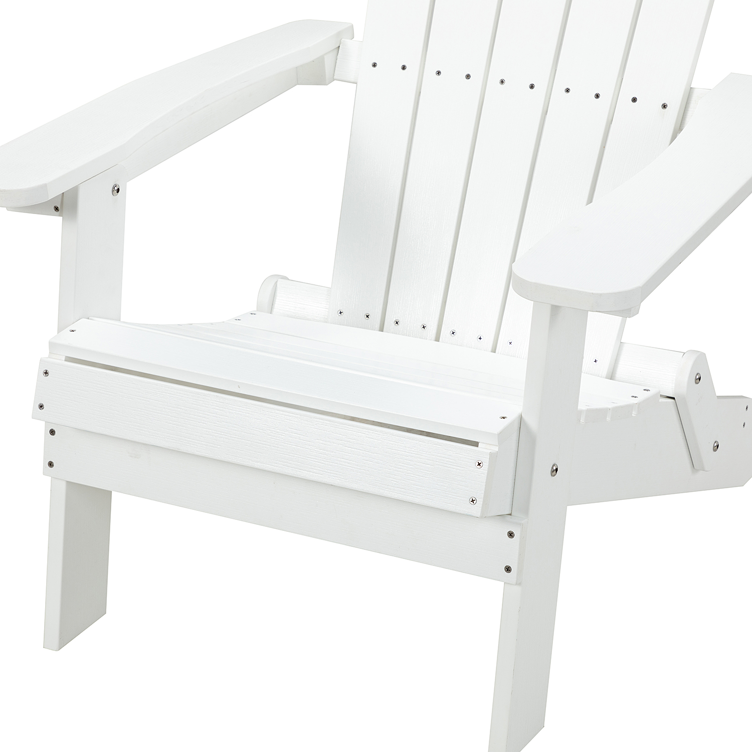Folding Plastic Chair,Folding All-Weather Patio Chair,High Back Plastic Resin Deck Chair,Painted Weather Resistant Chair for Garden Backyard Porch,Easy to Fold Move & Maintain,Outdoor Furniture,White - image 5 of 7
