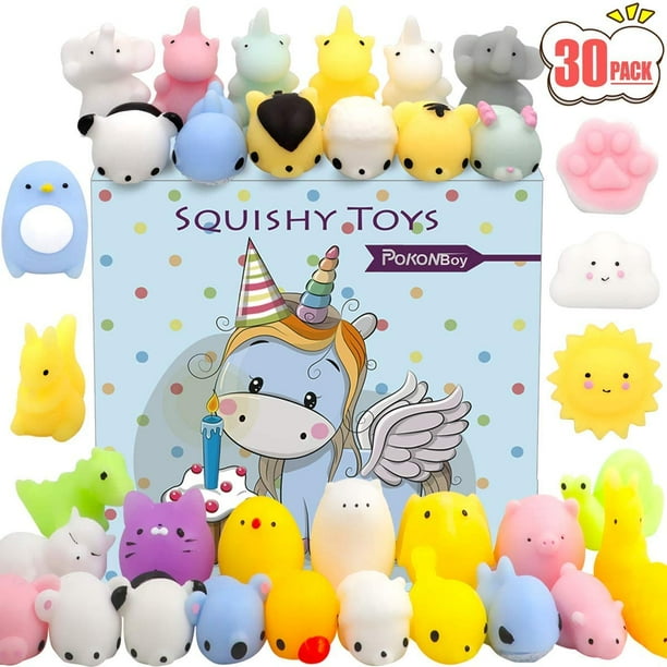 Joyx Squishies Mochi Squishy Toys 30 Pack Mini Mochi Squishys Toys Party Favors For Kids Stress Relief Panda Squishies Kawaii Squishies Cat Stress Reliever Toys Walmart Com