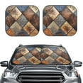 thumbnail image 2 of Sikiie Rustic Tile Pattern Print Foldable Car Windshield Sun Visor, Car Window Sunshade Suitable for Sedan, SUV and Truck Car Accessories-Medium, 2 of 6