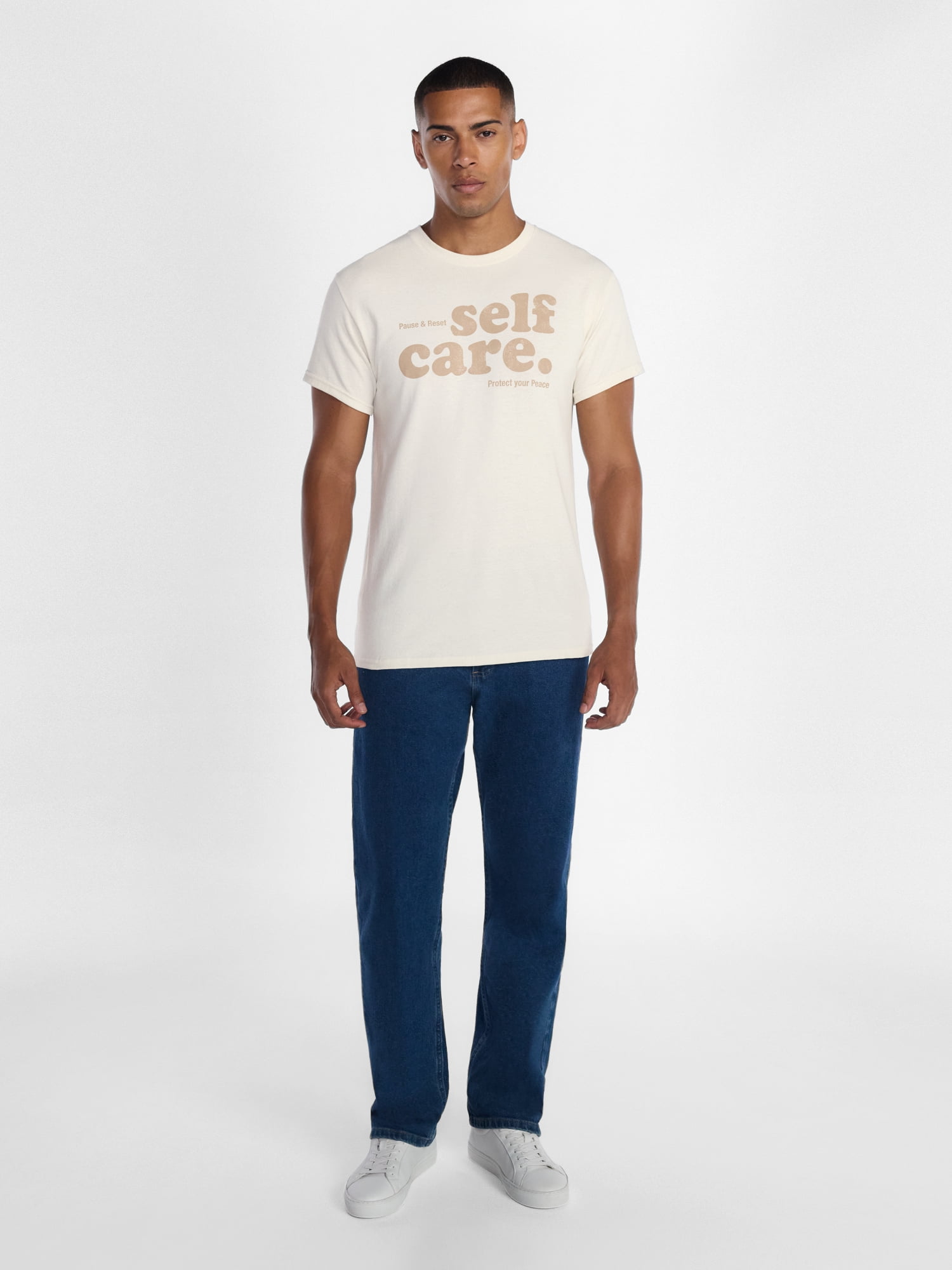 Humor Men's and Big Men's Self Care Graphic Tee with Short Sleeves, Size S-3XL