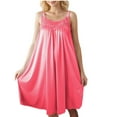 thumbnail image 6 of HomeGardon Nightgowns for Women,Summer Dresses Women's Lace Sleeveless Plus Ice Silk Midlength Nightdress, 6 of 6