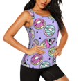 thumbnail image 2 of Womens Tank Tops, Ice Cream Cartoon Print Round Neck Sleeveless Summer Tops Loose Fit Trendy Workout Casual Shirts, 2 of 8