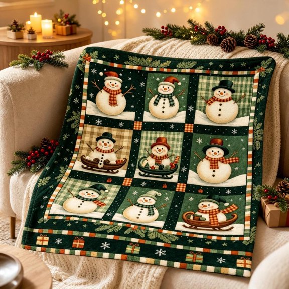 Sahpxhe Christmas Themed Flannel Throw Blanket Soft Warm Plush Decorative Cover Nap Blanket for Bedroom,Sofa,Living Room,Indoor Winter Holiday Decoration,39.37x27.56in Multicolor
