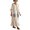 Orange, variant on Lispipm Women Cotton Linen Dress Side Pockets Summer Oversized Half Sleeve V Neck Dresses Ladies Color Blocking Vacation Clothes