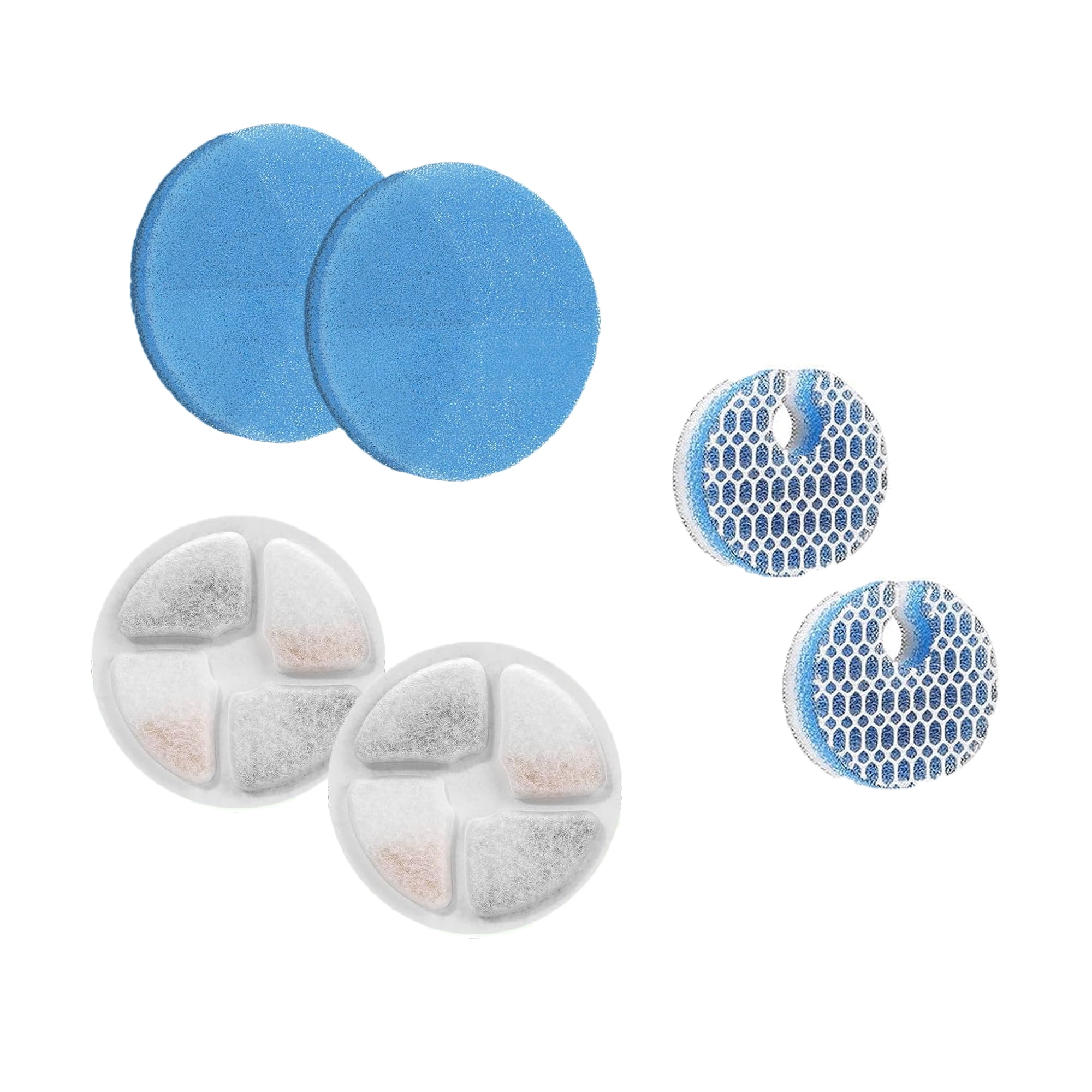 TropicAqua Cat Water Fountain Sponge Filters, Replacement Foam Filters Compatible with 67OZ/2L Stainless Steel Pet Dog Drinking Fountain (12 Set)