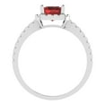 thumbnail image 4 of Clara Pucci 14K White Gold 1.86ct Garnet Halo Ring for Women, 4 of 8
