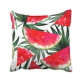 thumbnail image 1 of Funda de almohada ABPHQTO hermosa Selva Con Frutas Tropicales Acuarela Con Cortes de Sandia Madura 50x50 cm, 1 of 1