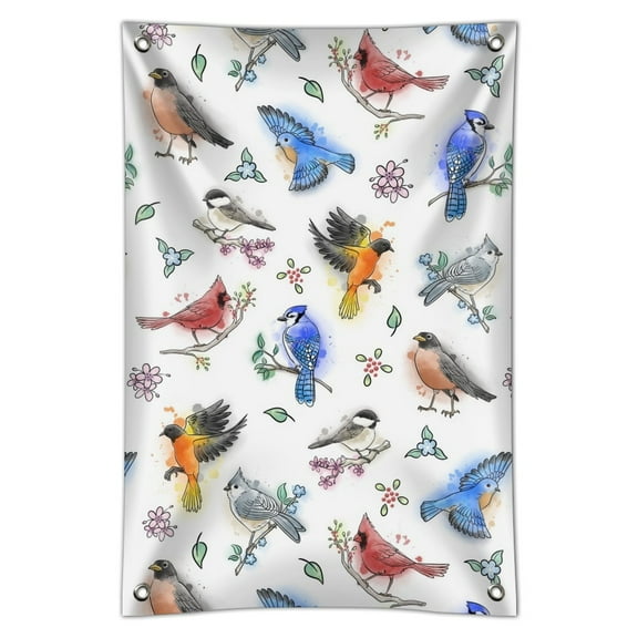 Northeastern Birds Pattern Home Business Office Sign