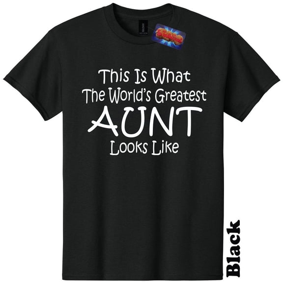 Worlds Greatest Aunt Funny T-Shirt Gender Reveal Baby Shower Tee