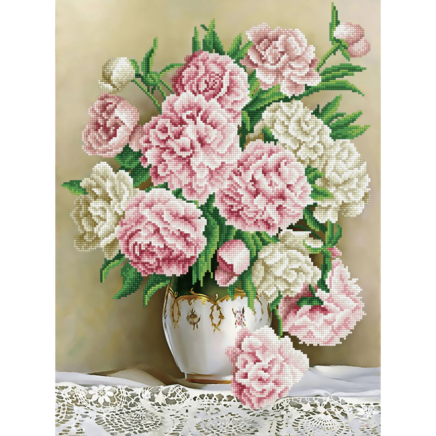 Diamond Dotz Carnation Bouquet Diamond Painting Kits for Adults - Diamond Art Kits a Relaxing Creative Craft Kit with Dotz Gems 23.6x17.7