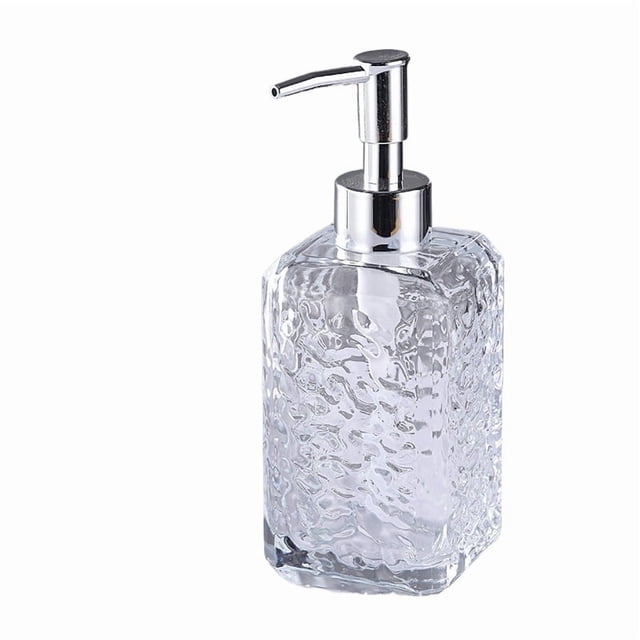 Botella desinfectante de manos transparente cuadrada portátil, contenedor de champú de viaje recargable, botella de prensa vacía for uso en el baño