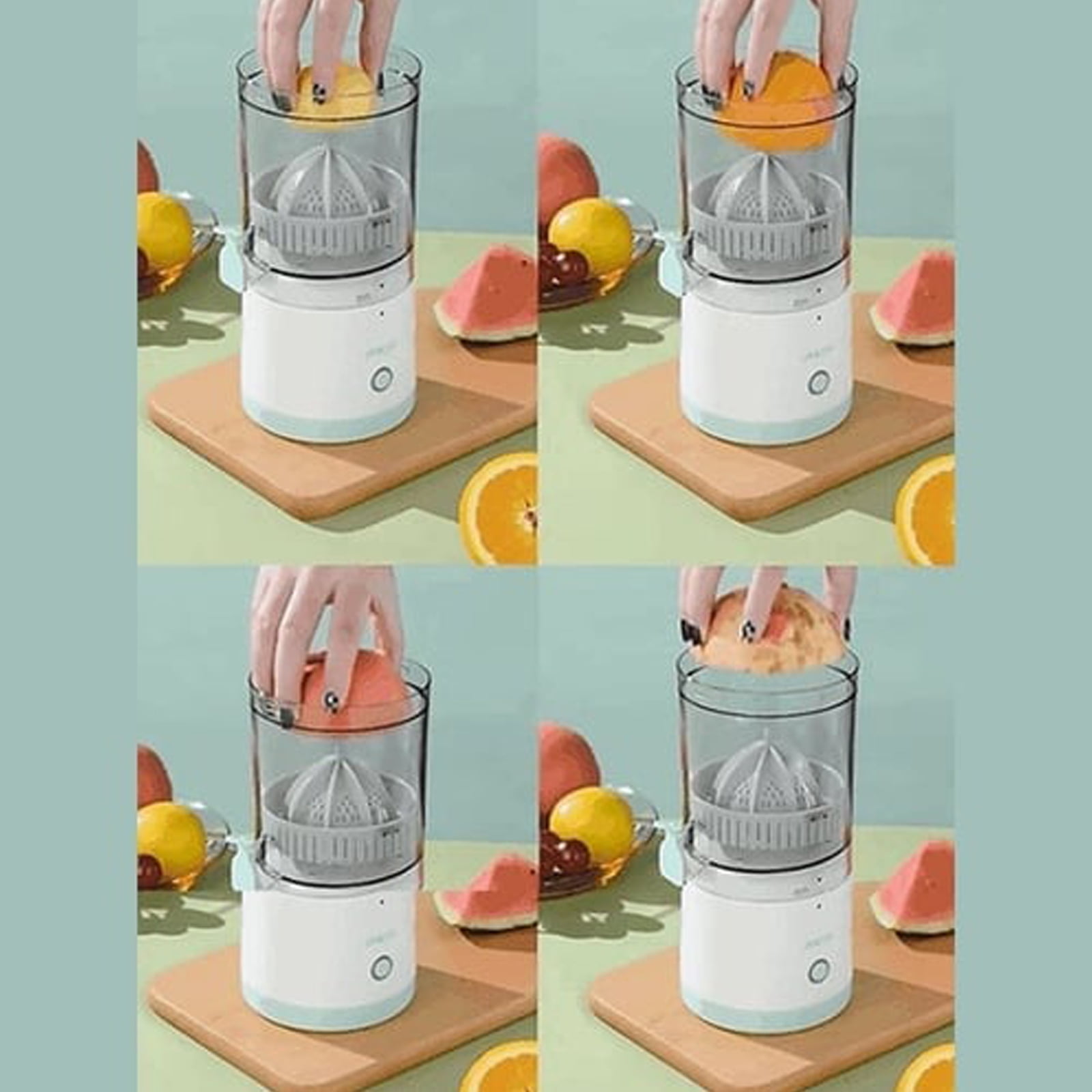 Electric Citrus Juicer, Portable Juicer Rechargeable with 2 Juicer Cones  and USB, Orange Juice Squeezer for Lemon, Lime, Grapefruit - Automatic  Electric Fruit Juicer Machine Hands-Free, 1-Button Easy Press-Easehold  Store – EASEHOLD