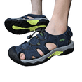 thumbnail image 2 of Domuza Mens Leather Sports Sandals Closed Toe Outdoor Athletic Walking Casual Sandals Water Shoes Summer Lightweight Hiking Sandals Blue 7 (EU-39), 2 of 5