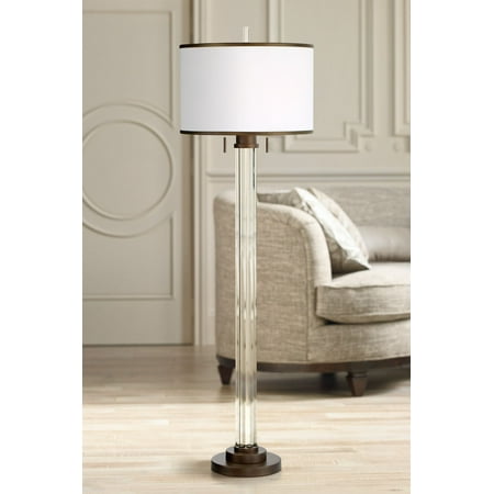 - Possini Euro Design Possini Euro Cadence Crystal Column Floor Lamp Bronze