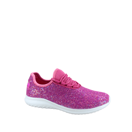 

Lotus-08 Women s Fashion Sparkle Glitter Comfort Light Weight Slip On Flat Sneaker Shoes ( Fuchsia 11 )