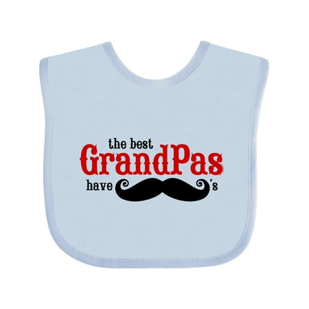 

Inktastic Best Grandpas Have Mustaches Gift Baby Boy Bib