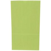 JAM Paper Kraft Lunch Bags, 6x11x3.8, Lime Green, 500/Box, Large