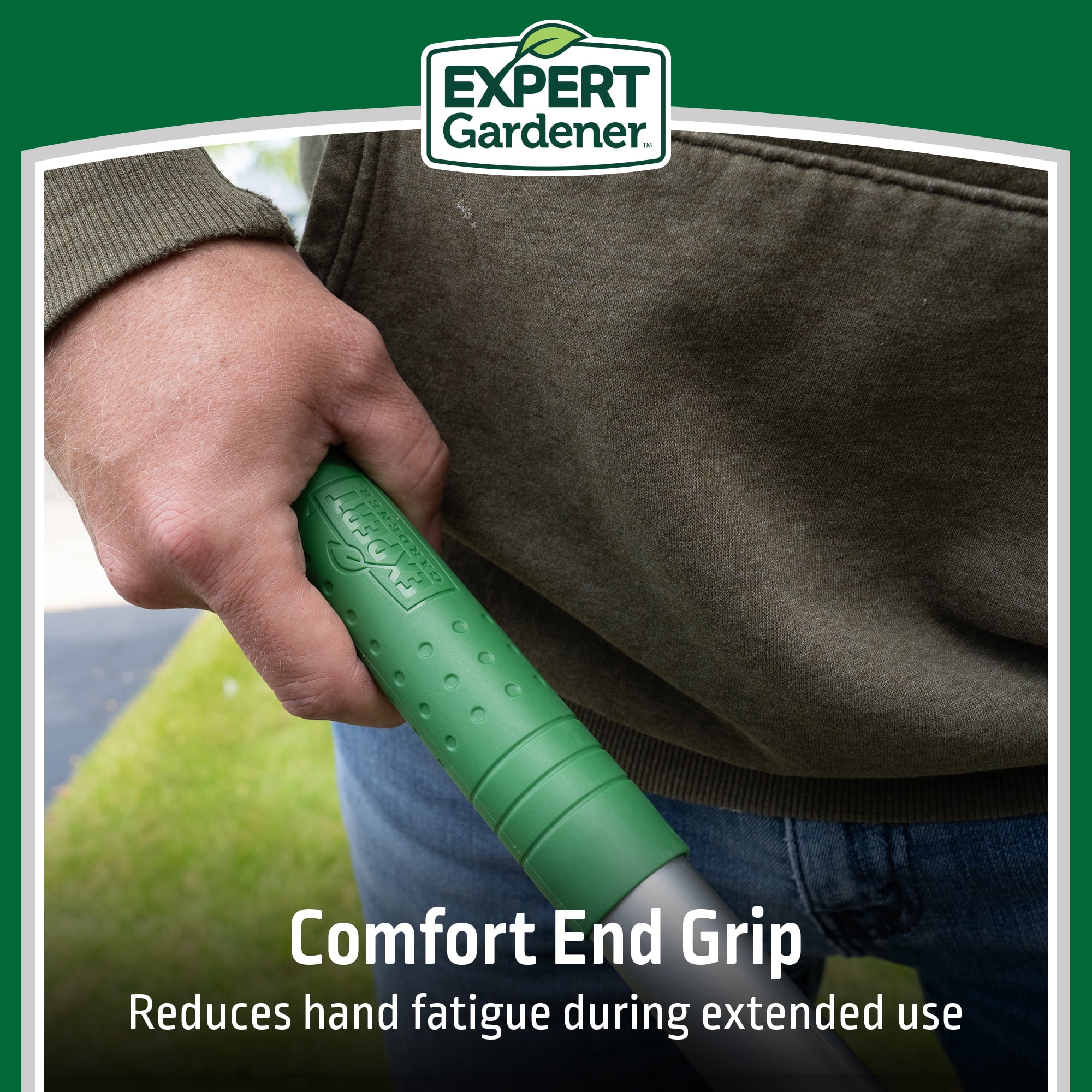 Expert Gardener Long Handle Fiberglass Post Hole Digger with Comfort Grip