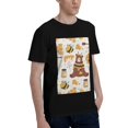 thumbnail image 2 of Bingfone Cute Bee Honey Jar Hive Bear Men'S Loose Fit Short-Sleeve Pocket T-Shirt, 2 of 7