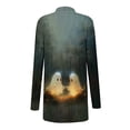 thumbnail image 6 of GaThRRgYP Women's Lightweight Open Front Cardigan,Women's Fashion Halloween Printed Long Sleeved Cardigan Jacket Green M, 6 of 6