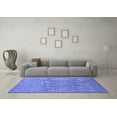 thumbnail image 3 of Ahgly Company Machine Washable Indoor Rectangle Solid Blue Modern Area Rugs, 8' x 12', 3 of 4
