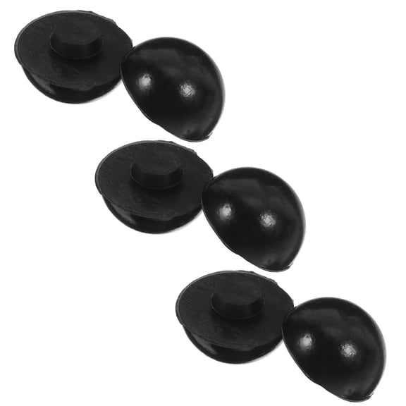 Topbathy 6Pcs Tongue Drum Support Foot Pads Black Silicone Professional Replacement Accessories