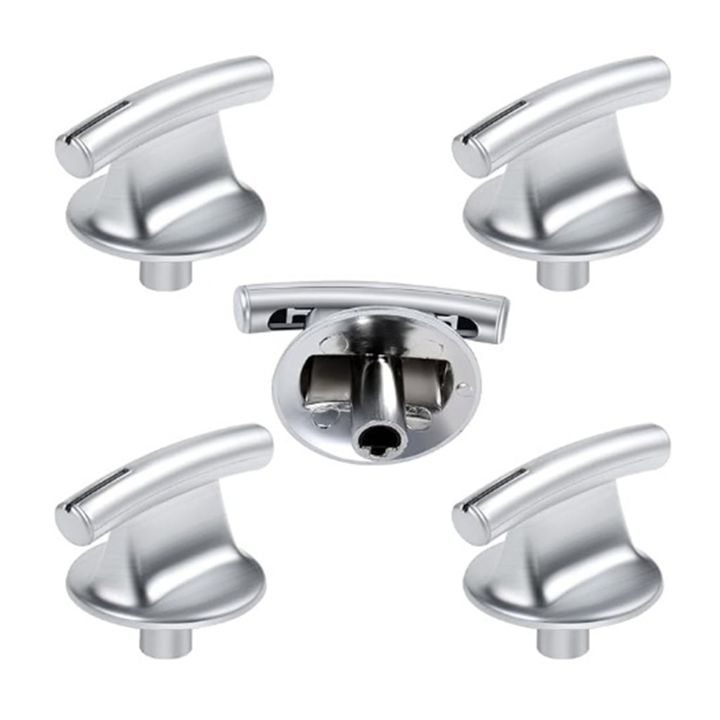 5PCS Gas Stove Handle Replacement Rustproof Design Precise Flame Adjustment Control Knob Plastic Texture for Repair
