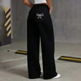 thumbnail image 3 of Letdown Girls Baggy Jeans Wide Straight Leg High Waist Cute Bow Embroidered Denim Pants Trendy Skater Streetwear (Black,9-10 Years), 3 of 9
