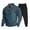 Blue 2 Piece Athletic Set, variant on Men's Sweat Suit 2 Piece Outfit,Mens Corduroy Shirt Lapel Collar Pullover Long Sleeve Golf Sweatshirts Tracksuits Set Blue L