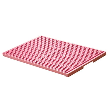 Large Dog Potty Kennel Tray Pet Bedpan Household Cage Supplies Mesh Pink Raw Material