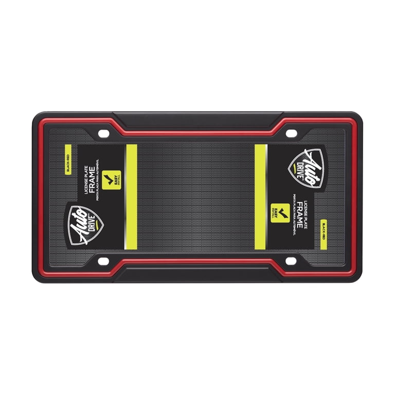 Auto Drive Black-Red Sport License Plate Frame photo 2