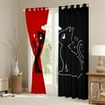 thumbnail image 3 of jejeloiu Black Cat Kitten Black Out Curtains,Happy Valentine'S Day Curtains Pack of 2 (42x63 Each),Western Valentine Gifts Bedroom Curtains For Men Women,Microfiber Bedroom Decor, 3 of 6