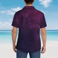 thumbnail image 4 of Susaid Black Dark Blue Purple Print Hawaiian Shirts for Men Women,Hawaiian Summer Short-Sleeve Casual Relaxed-Fit Button-Down,Small, 4 of 7