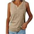 thumbnail image 1 of T-shirts pour Femmes Mode Mode pour Femmes Décontracté Uni Col en V Sans Manches T-Shirt Chandail Hauts, 1 of 6
