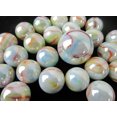 thumbnail image 3 of Big Game Toys~25 Glass Marbles Unicorn Opalescent White/Blue/Red/Green/Yellow Swirl Classic Style Game Pack (24 Player, 1 Shooter) Decor/Vase Filler/Aquarium, 3 of 4