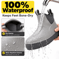 thumbnail image 2 of YUCHANG Men's Rain Boots,Deck Boots for Men,Outdoor Rubber Fishing Garden Waterproof Ankle Rain Boots with High Traction(Grey,10.5), 2 of 8