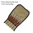 thumbnail image 3 of Uxcell 5 Packs SKS7 Alloy Tool Steel Triangle Knife Wood Chisels Carving Tools Knife Set, 3 of 6
