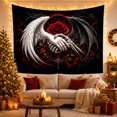 thumbnail image 3 of Core Pale Human with Hand Painted Nails Gently, Spooky Gothic for Gothic Decor Fans, Dark Art Decor Room Accent, Halloween Gift, Tapestry Wall Hanging for Bedroom and Dorm, 3 of 7