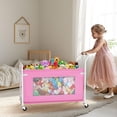 thumbnail image 3 of Caja de Almacenamiento para Juguetes KEEGH Rosa 89x42x71 cm 180L con Ruedas, 3 of 8
