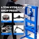 thumbnail image 3 of Yeshouse Prensa hidráulica de taller con bastidor en H de 6 toneladas, con mesa ajustable y placas de estampado para reparación de automóviles, garajes y metalurgia, color rojo, 3 of 7
