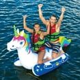 thumbnail image 3 of Wow Watersports Rainbow Unicorn 2 Person Inflatable Ride On Towable Tube, 3 of 4