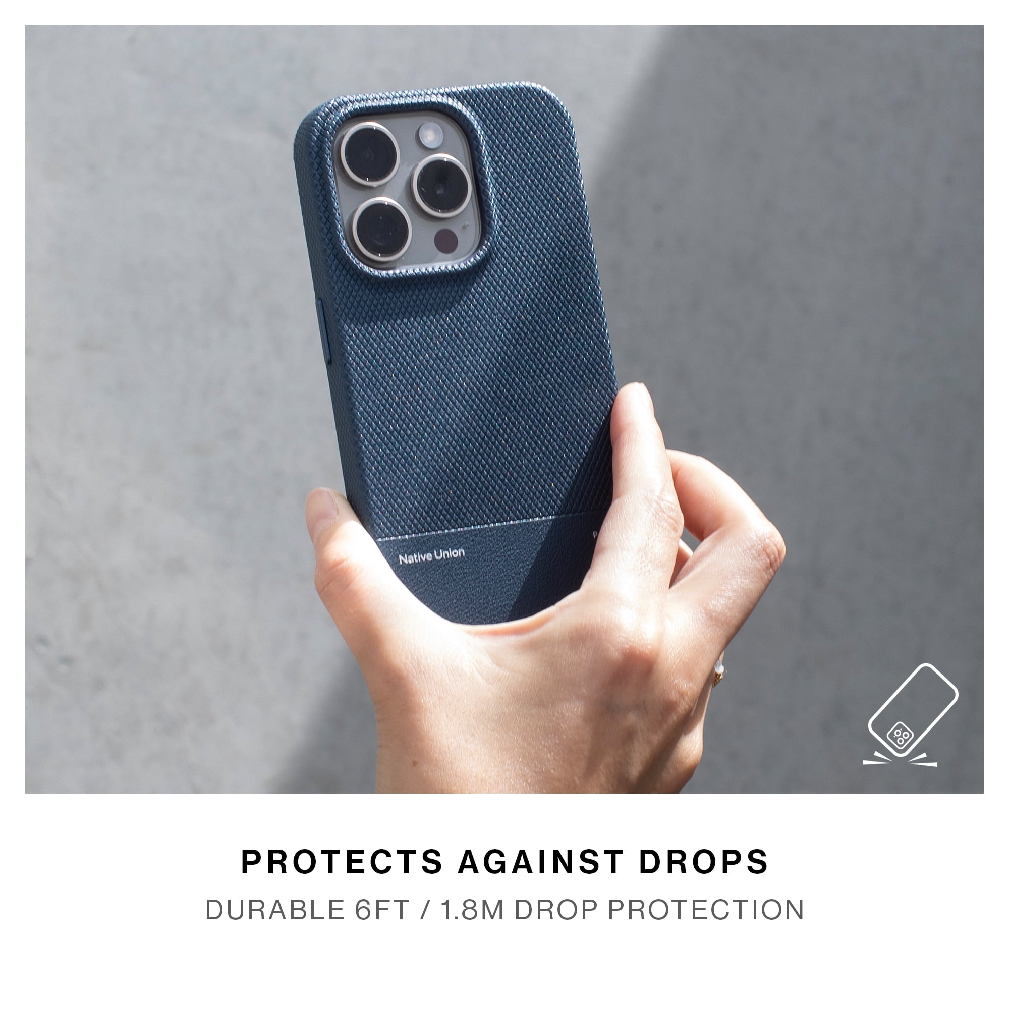 Native Union (Re)Classic Case 3.0 – 6ft Drop Protection – Compatible with iPhone 16 (Slate Green)