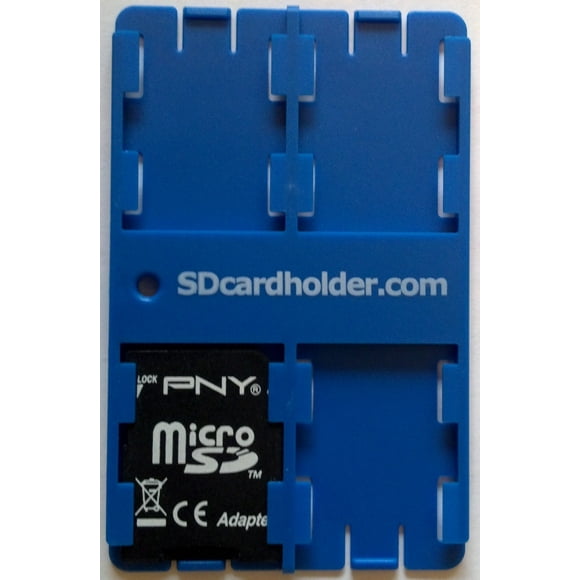 Blue Standard SD Card Case Holder, Organizer Credit Card Size Storage Device Beware of Cheap Chinese Knock Offs!!!