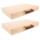 thumbnail image 5 of Caja de suministros para arte (2 unidades): Estuche portátil de madera para arte con cierres de seguridad, estuche de herramientas para artistas, caja de herramientas de madera para sellos y pinceles., 5 of 6