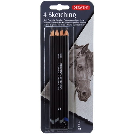 Derwent Sketch Pencils, HB, 2B, 4B, 8B, 4/pkg