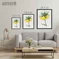 thumbnail image 4 of Yellow Crown Imperial Flower Redoute Vintage Black Framed Canvas Wall Art 12X16", 4 of 4