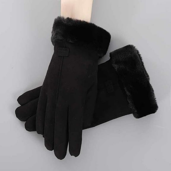 Christmas Clearance! Feledorashia Women's Winter Gloves Plush Thicked Warm Gloves Winter Cold Weather Proof Gloves Skiing Gloves for Women