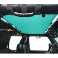 thumbnail image 5 of Shadeidea Sunshade Compatible with Jeep Wrangler JL Unlimited (2018-2013) 2 Door and 4 Door Front-Tiff Blue Mesh Screen Sunshade JLU SAHARA RUBICON SPORT S Top Cover UV Blocker with Grab Bag, 5 of 8
